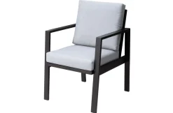 Sale Sessel, hellgrau, Alu/Polyester, pulverbeschichtet, langlebiges Material, montierte Anlieferung Aluminium-Gartenmöbel|Gartenstühle & Gartensessel