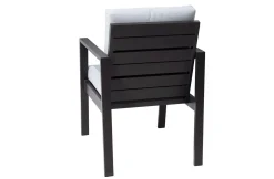Sale Sessel, hellgrau, Alu/Polyester, pulverbeschichtet, langlebiges Material, montierte Anlieferung Aluminium-Gartenmöbel|Gartenstühle & Gartensessel