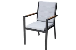 Best Sessel, hellgrau, Alu/Polyester, pulverbeschichtet, hohe Belastbarkeit Aluminium-Gartenmöbel|Gartenstühle & Gartensessel