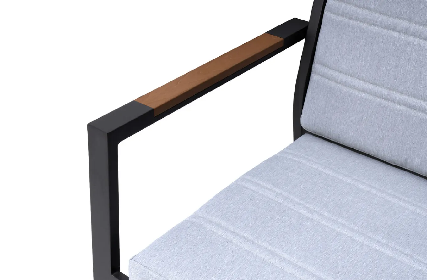 Best Sessel, hellgrau, Alu/Polyester, pulverbeschichtet, hohe Belastbarkeit Aluminium-Gartenmöbel|Gartenstühle & Gartensessel