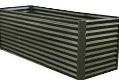 Best Set Hochbeet mit Erweiterungsmodul, anthrazit, Aluminium-Zink-Stahl, 180+80cm Hochbeet