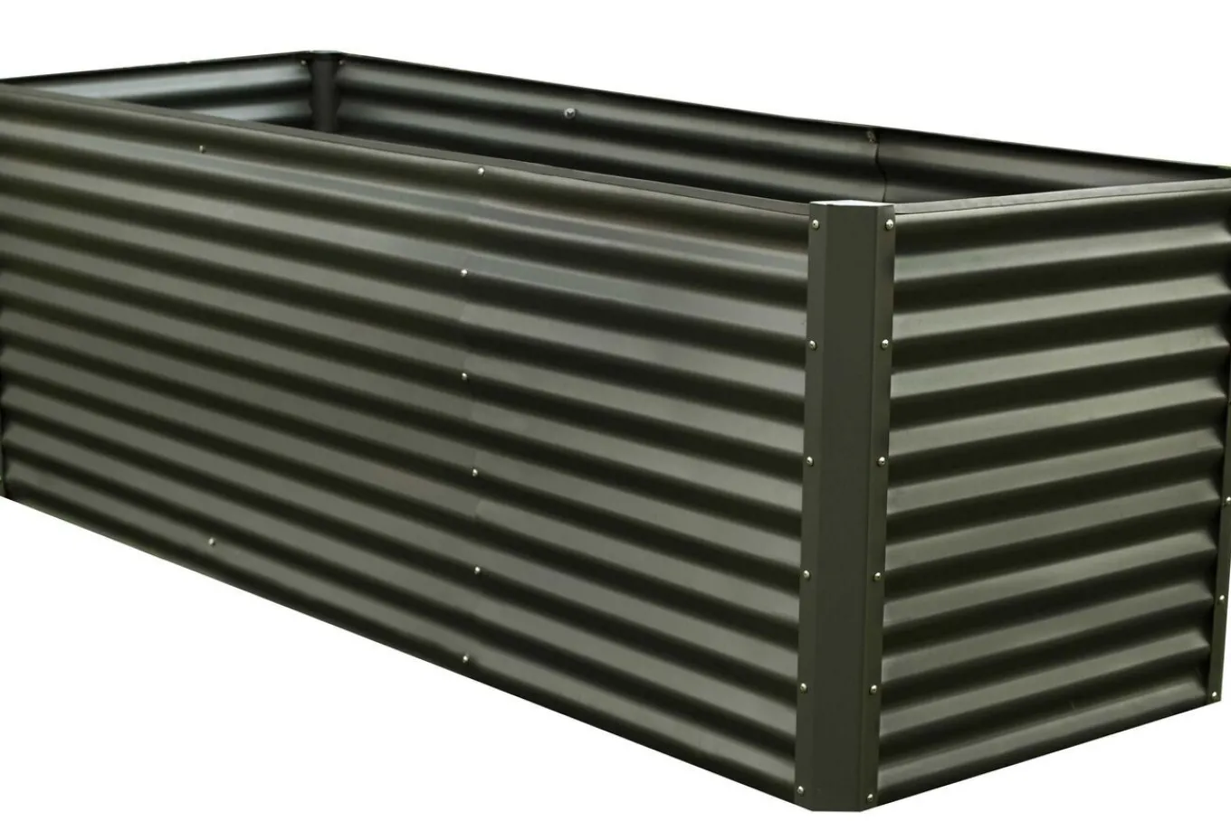 Outlet Set Hochbeet mit Erweiterungsmodul, anthrazit, Aluminium-Zink-Stahl, 120+80cm Hochbeet