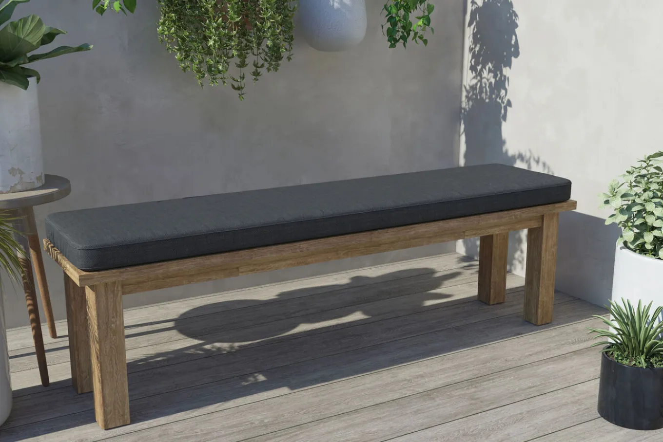 Clearance Sitzbank, natur, recyceltes SLVK-Teakholz, 170 x 40 x 45 cm Gartenbänke & Gartensofas