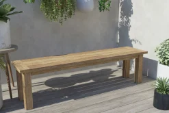 Clearance Sitzbank, natur, recyceltes SLVK-Teakholz, 170 x 40 x 45 cm Gartenbänke & Gartensofas