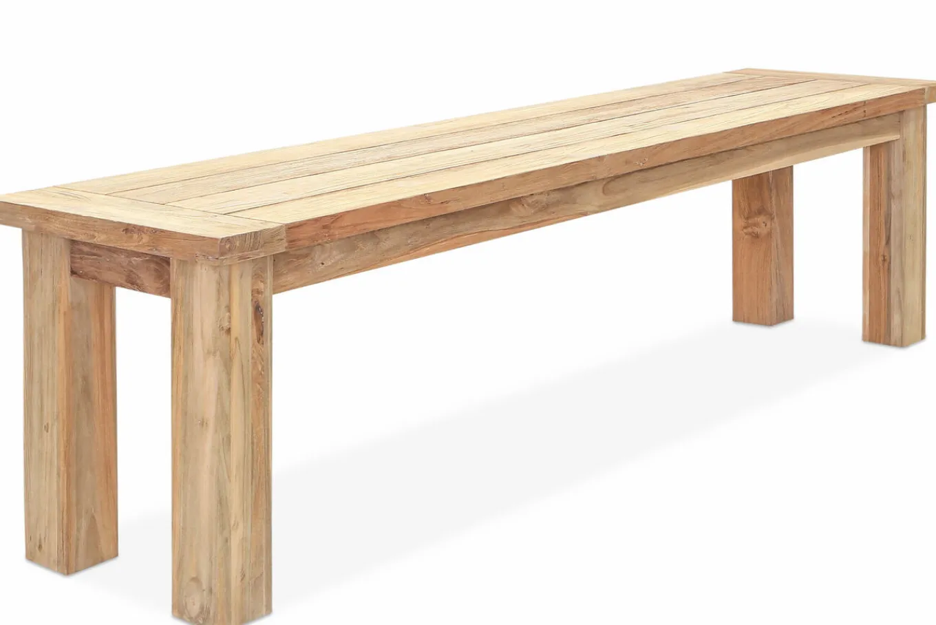 Clearance Sitzbank, natur, recyceltes SLVK-Teakholz, 170 x 40 x 45 cm Gartenbänke & Gartensofas