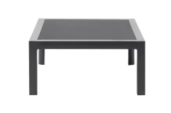 Best 3-Sitzer Sofa, anthrazit matt, Alu/Polyester, 167x75x66 cm, inklusive Hocker und Beistelltisch Gartenlounge|Aluminium-Gartenmöbel