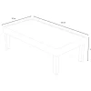 Best Skagen Couchtisch, Anthrazit, Teak/Aluminium, 125x65 cm, Pflegeleicht Gartentische|Teak-Gartenmöbel