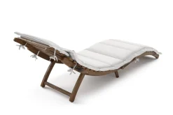 Discount Sonnenliege, Akazie/Polyester, 186 x 55 x 21 cm, inkl. Auflage, FSC®-zertifiziertes Produkt Gartenliegen