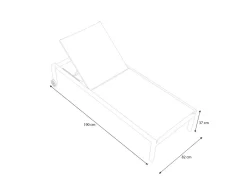 Discount Sonnenliege, Schwarz, Aluminium, pflegeleicht, korrosionsbeständig, mit Fußkappen, hohe Belastbarkeit, witterungsbeständig Gartenliegen