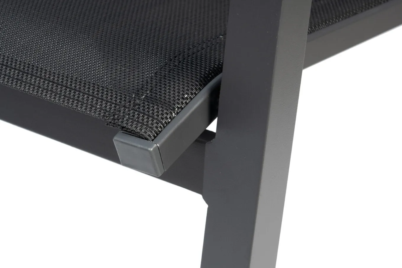 Online Stapelsessel, anthrazit matt, Alu/Textilene, pulverbeschichtet, robust, witterungsbeständig Aluminium-Gartenmöbel|Gartenstühle & Gartensessel