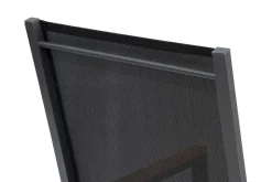Online Stapelsessel, anthrazit matt, Alu/Textilene, pulverbeschichtet, robust, witterungsbeständig Aluminium-Gartenmöbel|Gartenstühle & Gartensessel