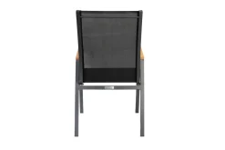Online Stapelsessel, anthrazit matt, Alu/Textilene, pulverbeschichtet, robust, witterungsbeständig Aluminium-Gartenmöbel|Gartenstühle & Gartensessel