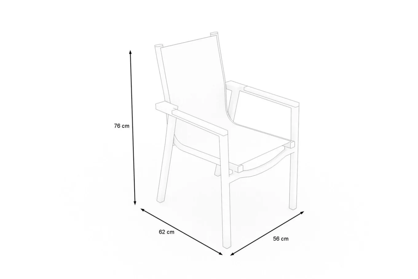 Outlet Stapelsessel, creme/weiß pulverbeschichtet, Alu/Textilene, langlebiges Material, stapelbar Aluminium-Gartenmöbel|Gartenstühle & Gartensessel