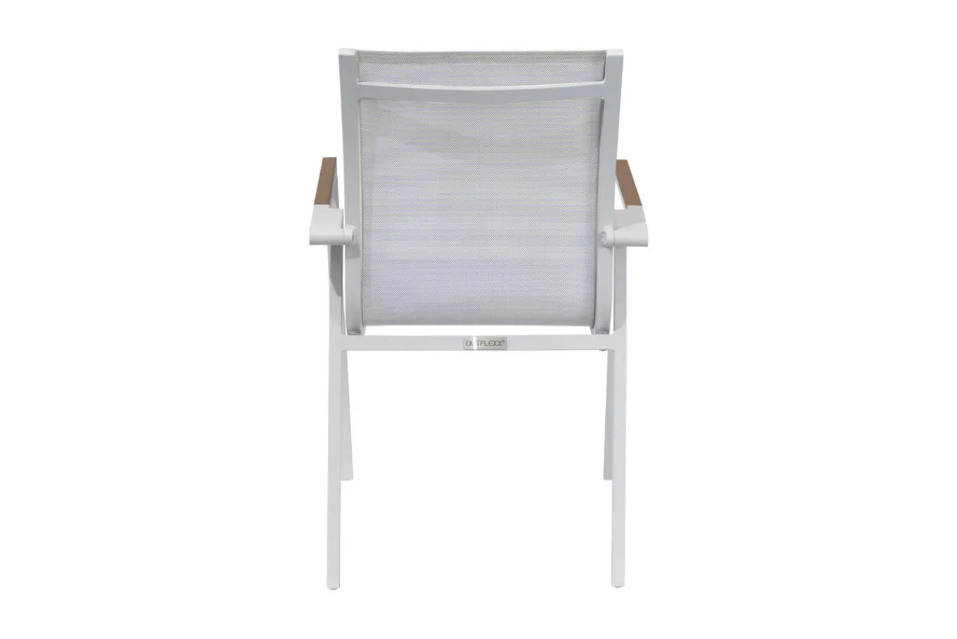 Outlet Stapelsessel, creme/weiß pulverbeschichtet, Alu/Textilene, langlebiges Material, stapelbar Aluminium-Gartenmöbel|Gartenstühle & Gartensessel