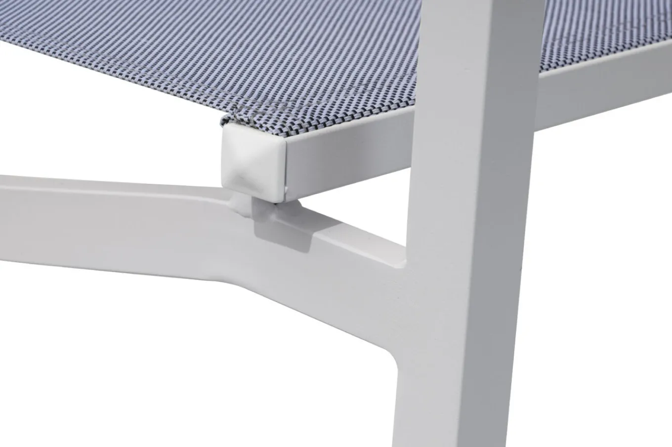 Outlet Stapelsessel, creme/weiß pulverbeschichtet, Alu/Textilene, langlebiges Material, stapelbar Aluminium-Gartenmöbel|Gartenstühle & Gartensessel