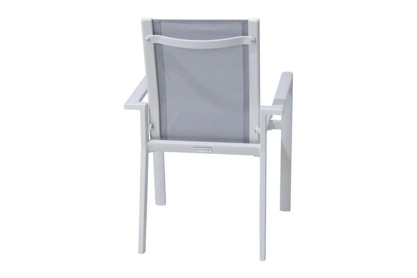 Outlet Stapelsessel, creme/weiß, Alu/Textilene, stapelbar, pulverbeschichtet, robuste Konstruktion Aluminium-Gartenmöbel|Gartenstühle & Gartensessel