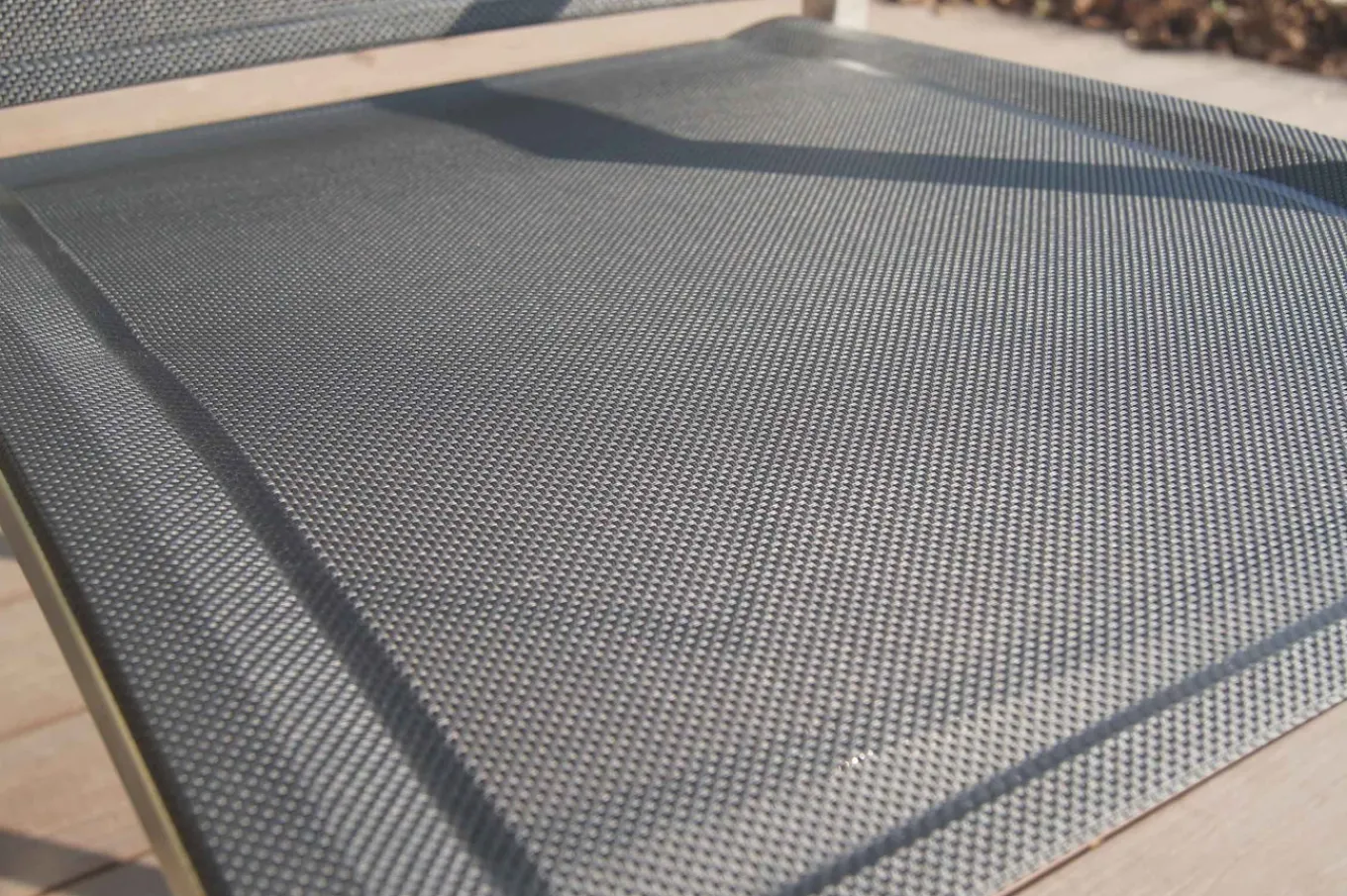 Hot Stapelsessel, schwarz, Teak / Edelstahl / Textilene, 63x57x93 cm Gartenstühle & Gartensessel