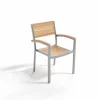 Online Stapelstuhl, silber/naturbelassen, Edelstahl/Teak, stapelbar, gebürstet, FSC®-zertifiziertes Produkt Edelstahl-Gartenmöbel|Gartenstühle & Gartensessel