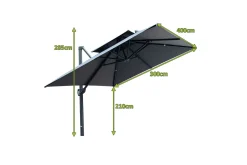 Hot Sydney Ampelschirm, anthrazit, Aluminium/Polyester, 400 x 300 cm Sonnenschirme