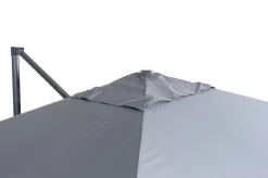 New Sydney Ampelschirm, grau, Aluminium, 400 x 300 cm, UV-beständig, wasserabweisend, mit Air-Vent System, langlebiges Material Sonnenschirme