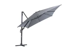 New Sydney Ampelschirm, grau, Aluminium, 400 x 300 cm, UV-beständig, wasserabweisend, mit Air-Vent System, langlebiges Material Sonnenschirme