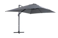 New Sydney Ampelschirm, grau, Aluminium, 400 x 300 cm, UV-beständig, wasserabweisend, mit Air-Vent System, langlebiges Material Sonnenschirme