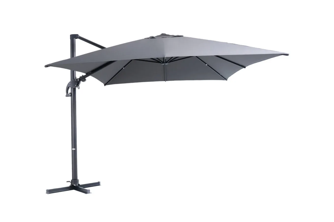 New Sydney Ampelschirm, grau, Aluminium, 400 x 300 cm, UV-beständig, wasserabweisend, mit Air-Vent System, langlebiges Material Sonnenschirme