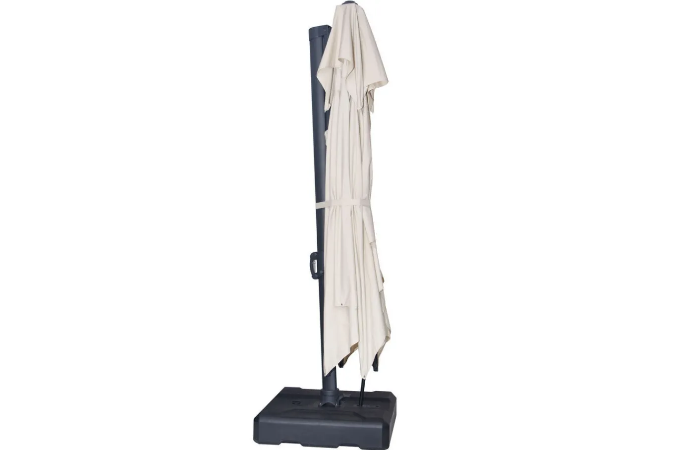 Best Sydney Ampelschirm, anthrazit/creme, Aluminium/Polyester, 400 x 300 cm Sonnenschirme