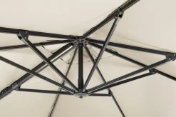 New Sydney Ampelschirm, weiß/creme, Aluminium/Polyester, 300 x 300 cm, inkl. Kreuzständer, UV-beständig Sonnenschirme