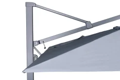 Sydney Ampelschirm, anthrazit matt/grau, Alu/Polyester,350 x 350 cm, mit Air-Vent System, inkl. Schirmständer Sonnenschirme