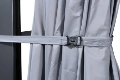 Sydney Ampelschirm, anthrazit matt/grau, Alu/Polyester,350 x 350 cm, mit Air-Vent System, inkl. Schirmständer Sonnenschirme