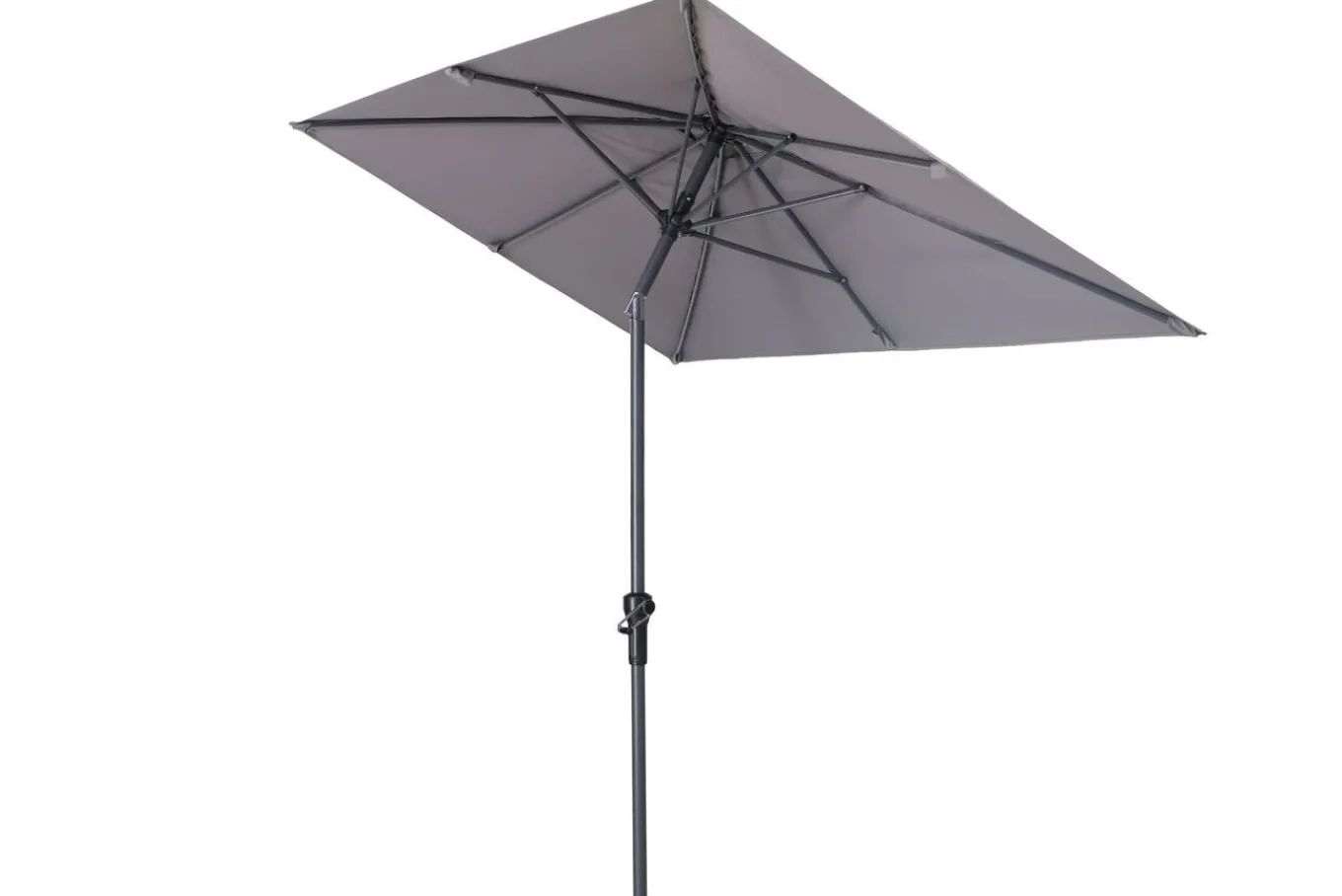 Sale Sydney Mittelstockschirm, anthrazit, pulverbesch. Aluminium/Polyester PA-beschichtet, 270 x 150 cm Sonnenschirme