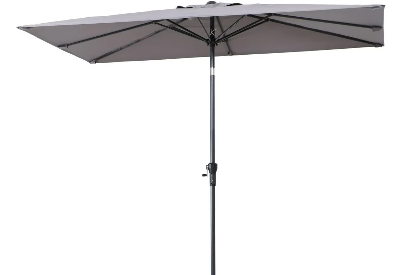 Sale Sydney Mittelstockschirm, anthrazit, pulverbesch. Aluminium/Polyester PA-beschichtet, 270 x 150 cm Sonnenschirme
