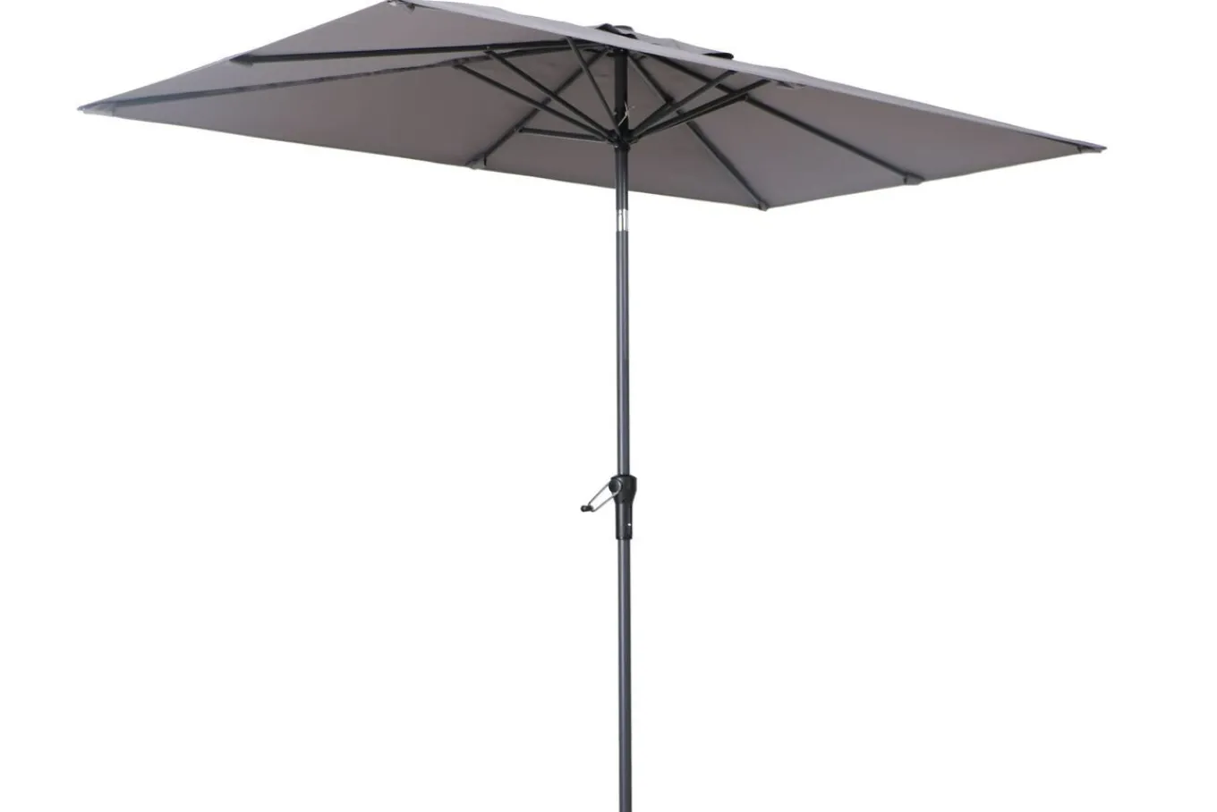 Sale Sydney Mittelstockschirm, anthrazit, pulverbesch. Aluminium/Polyester PA-beschichtet, 270 x 150 cm Sonnenschirme