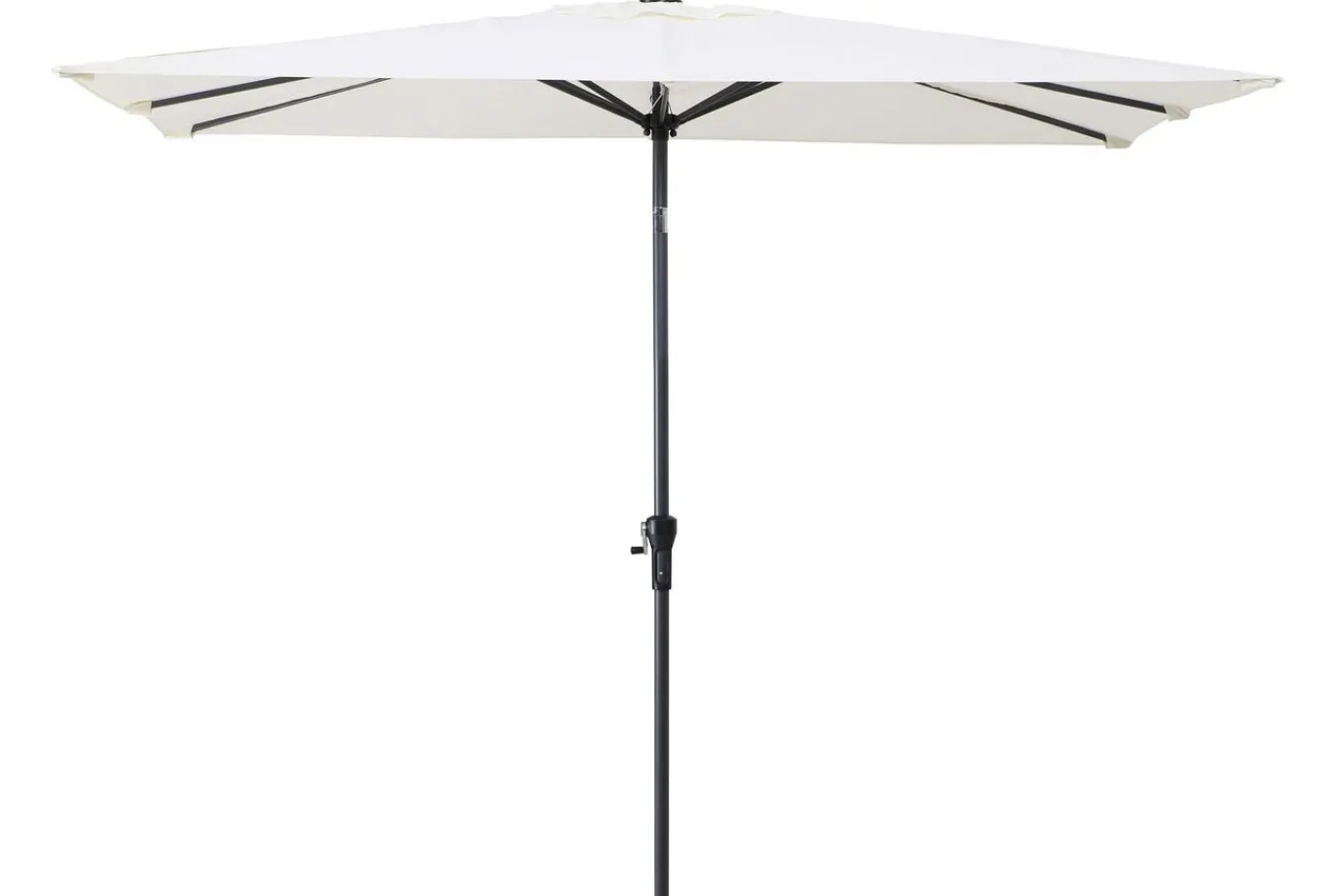 Discount Sydney Mittelstockschirm, anthrazit/creme, pulverbesch. Aluminium/Polyester PA-beschichtet, 270 x 150 cm Sonnenschirme