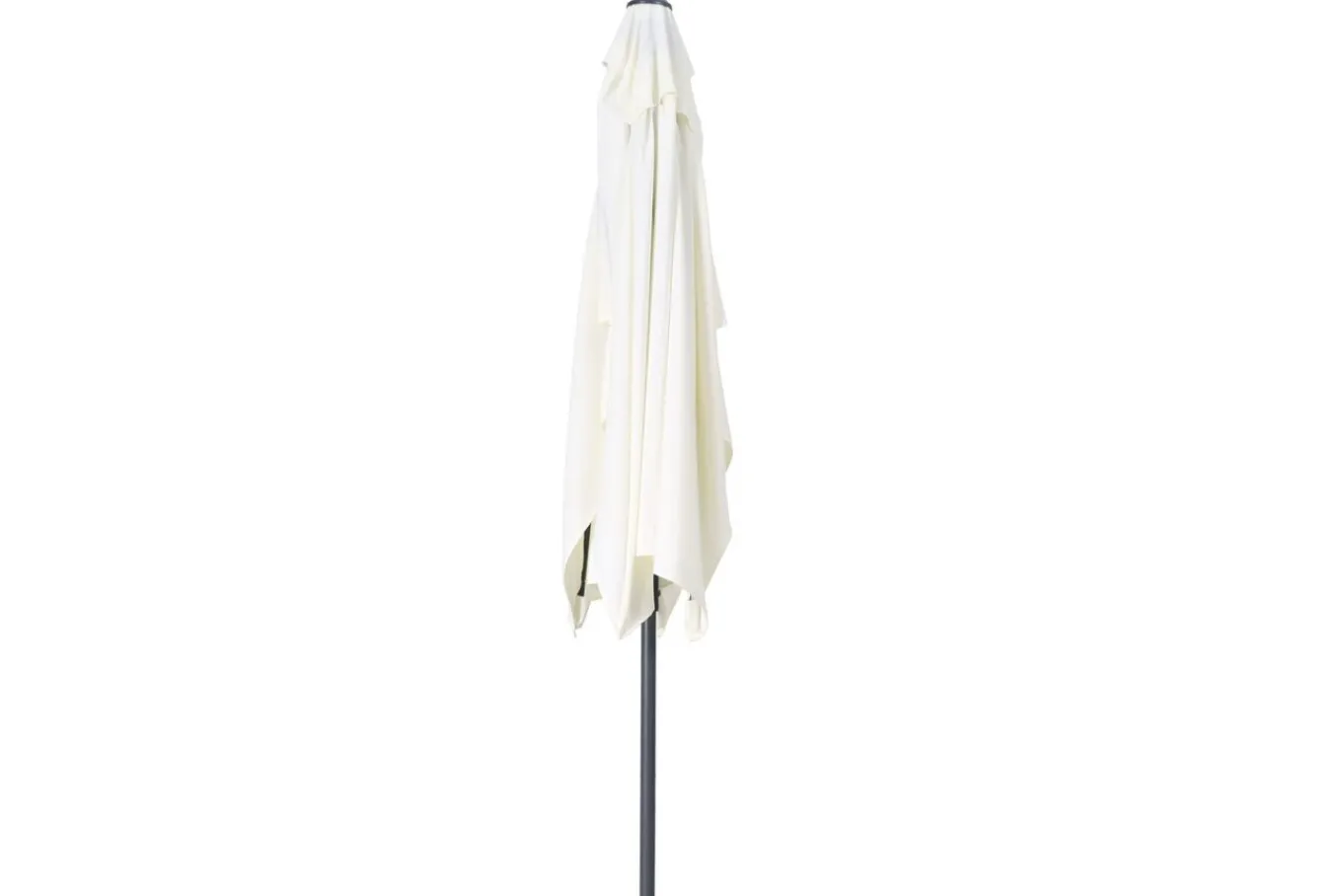 Discount Sydney Mittelstockschirm, anthrazit/creme, pulverbesch. Aluminium/Polyester PA-beschichtet, 270 x 150 cm Sonnenschirme
