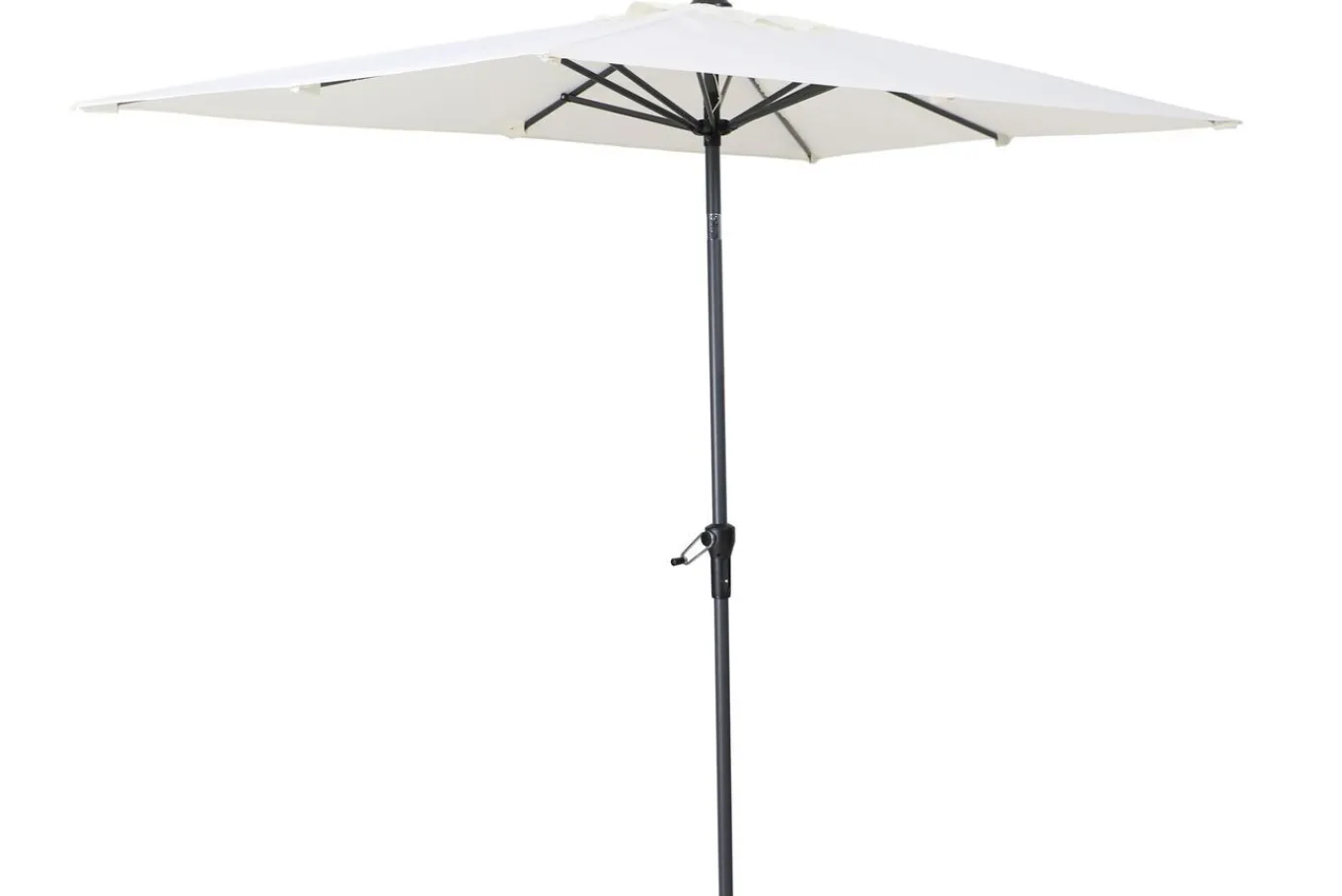 Discount Sydney Mittelstockschirm, anthrazit/creme, pulverbesch. Aluminium/Polyester PA-beschichtet, 270 x 150 cm Sonnenschirme