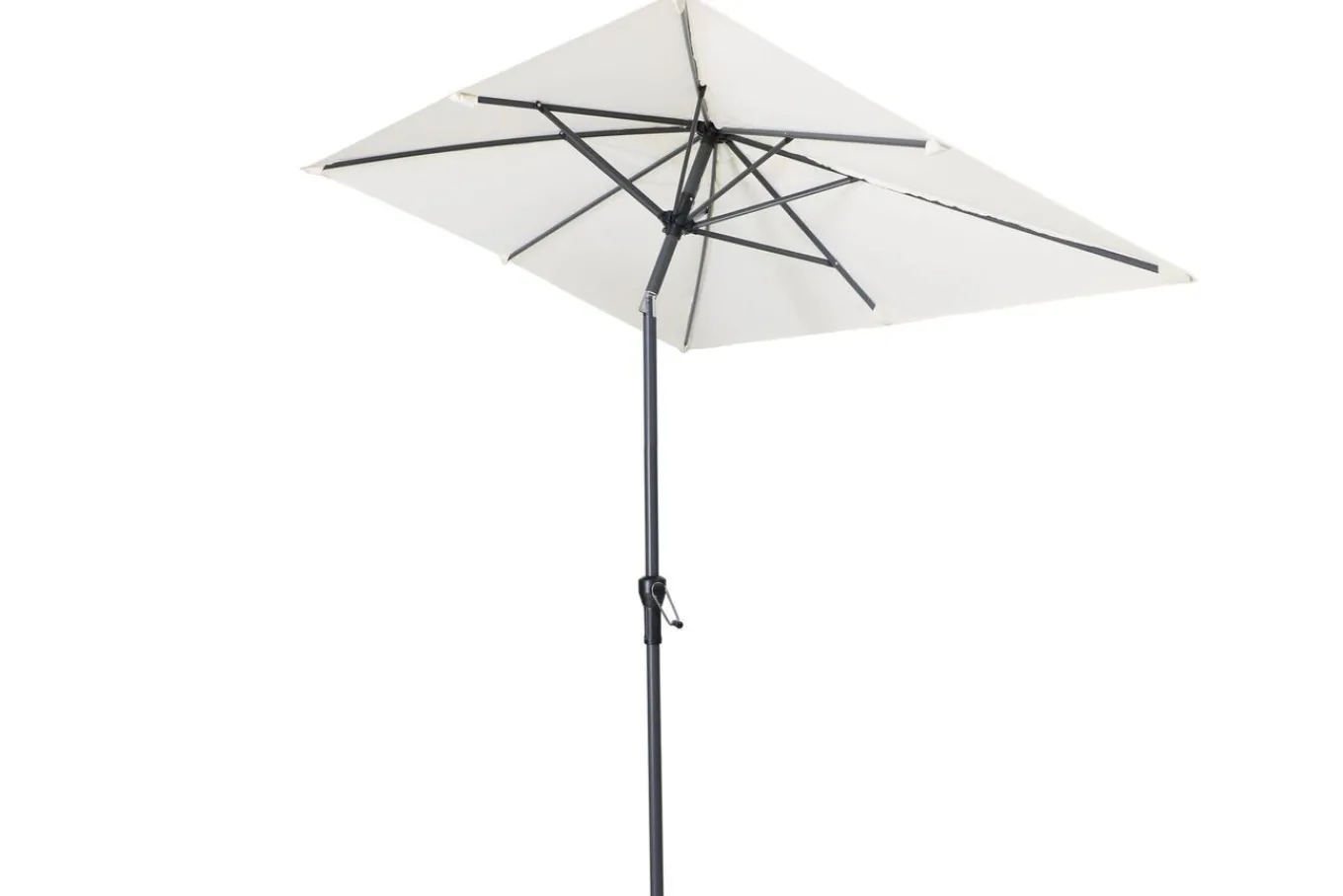 Discount Sydney Mittelstockschirm, anthrazit/creme, pulverbesch. Aluminium/Polyester PA-beschichtet, 270 x 150 cm Sonnenschirme