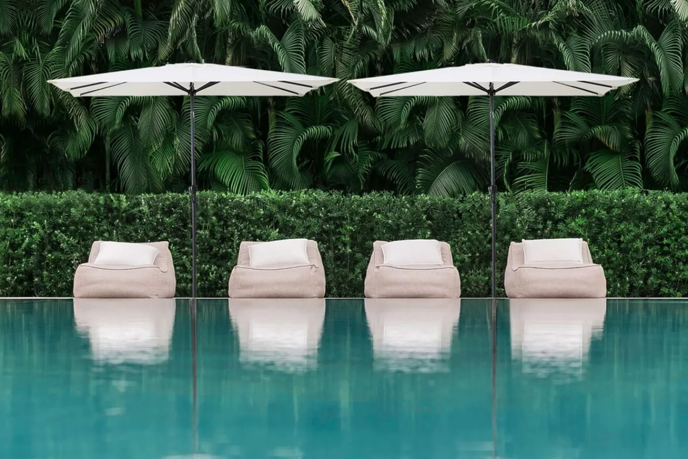 Discount Sydney Mittelstockschirm, anthrazit/creme, pulverbesch. Aluminium/Polyester PA-beschichtet, 270 x 150 cm Sonnenschirme