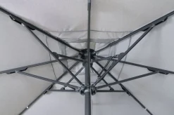 New Sydney Sonnenschirm , grau, Alu/Polyester, 400 x 400 cm, mit Air-Vent System, pulverbeschichtet, inkl. befüllbarem Schirmständer Sonnenschirme