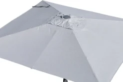 New Sydney Sonnenschirm , grau, Alu/Polyester, 400 x 400 cm, mit Air-Vent System, pulverbeschichtet, inkl. befüllbarem Schirmständer Sonnenschirme