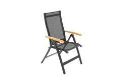 Tallinn Garten-Essgruppe, 6 Personen, Tisch 200 x 90 cm, Aluminium/Holzimitat Garten-Essgruppen