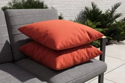 Discount Tampere Dekokissen, orange, 100% Polyacryl, 45 x 45 cm, Premium 2er-Set Rückenkissen & Zierkissen