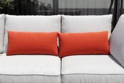 Discount Tampere Dekokissen, orange, 100% Polyacryl, 30 x 60 cm, Premium 2er-Set Rückenkissen & Zierkissen