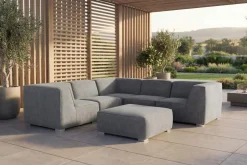 Discount Tasty Gartenlounge für 6 Personen, dunkelgrau, Alu/Polyester, robust Gartenlounge|Aluminium-Gartenmöbel
