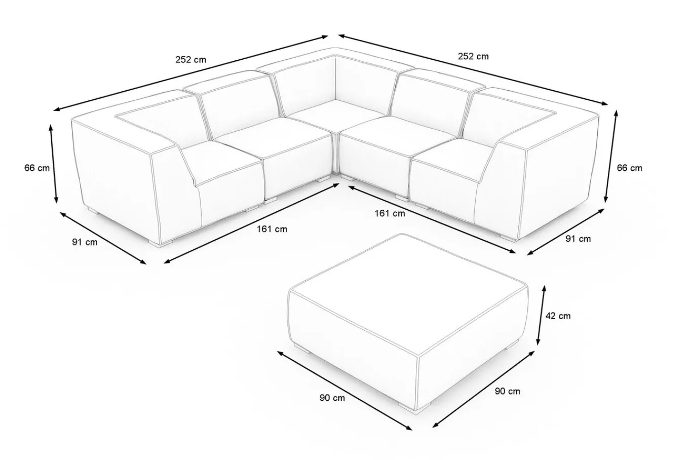 Discount Tasty Gartenlounge für 6 Personen, dunkelgrau, Alu/Polyester, robust Gartenlounge|Aluminium-Gartenmöbel