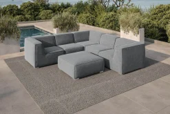 Discount Tasty Gartenlounge für 6 Personen, dunkelgrau, Alu/Polyester, robust Gartenlounge|Aluminium-Gartenmöbel
