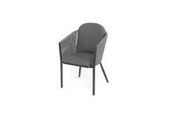 Clearance Tavio Dining Sessel, dunkelgrau/anthrazit, Alu/Rope-Geflecht, 58 x 61 x 80 cm, inkl. Sitzkissen Gartenstühle & Gartensessel|Rope-Gartenmöbel