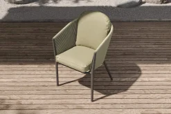 Sale Tavio Dining Sessel, grün/anthrazit, Alu/Rope-Geflecht, 58 x 61 x 80 cm, inkl. Kissen Gartenstühle & Gartensessel|Rope-Gartenmöbel