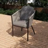 Online Tavio Garten-Essgruppe, schwarz/dunkelgrau, Alu/Rope/Steinimitat, 200/260 x 103 cm, ausziehbar, 6 Diningsessel Garten-Essgruppen
